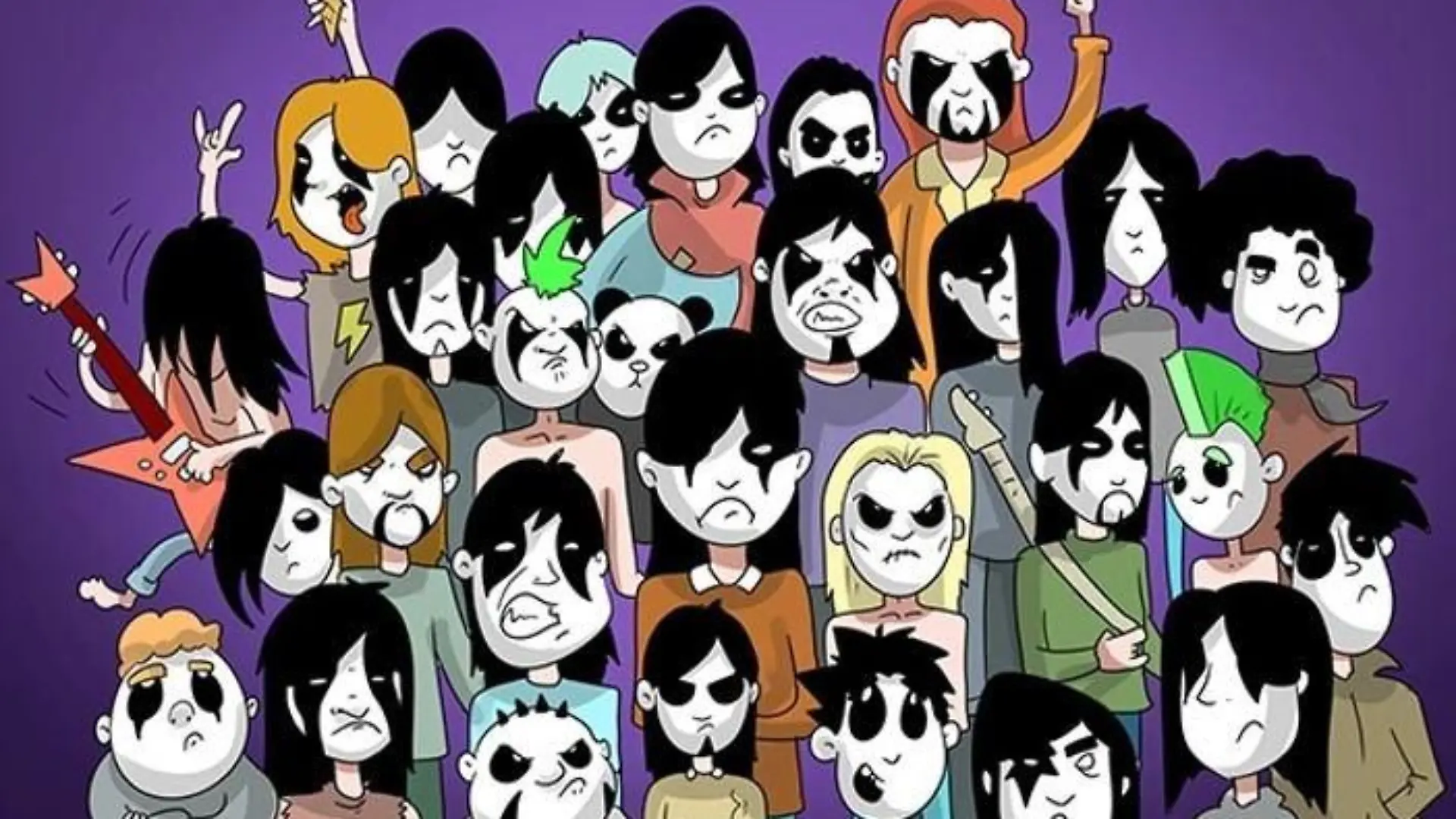 Zwischen den Metal-Fans versteckt sich ein Panda. Entdecken Sie ihn in unter zehn Sekunden?
