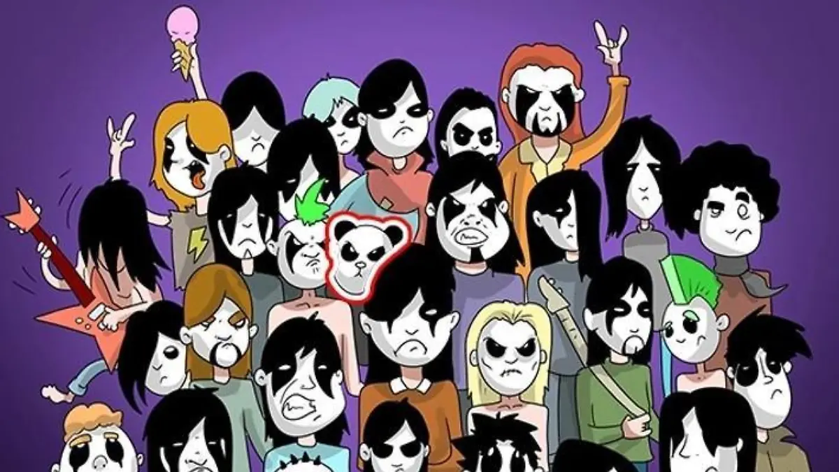Auflösung: Da versteckt sich der Panda zwischen den Metal-Fans
