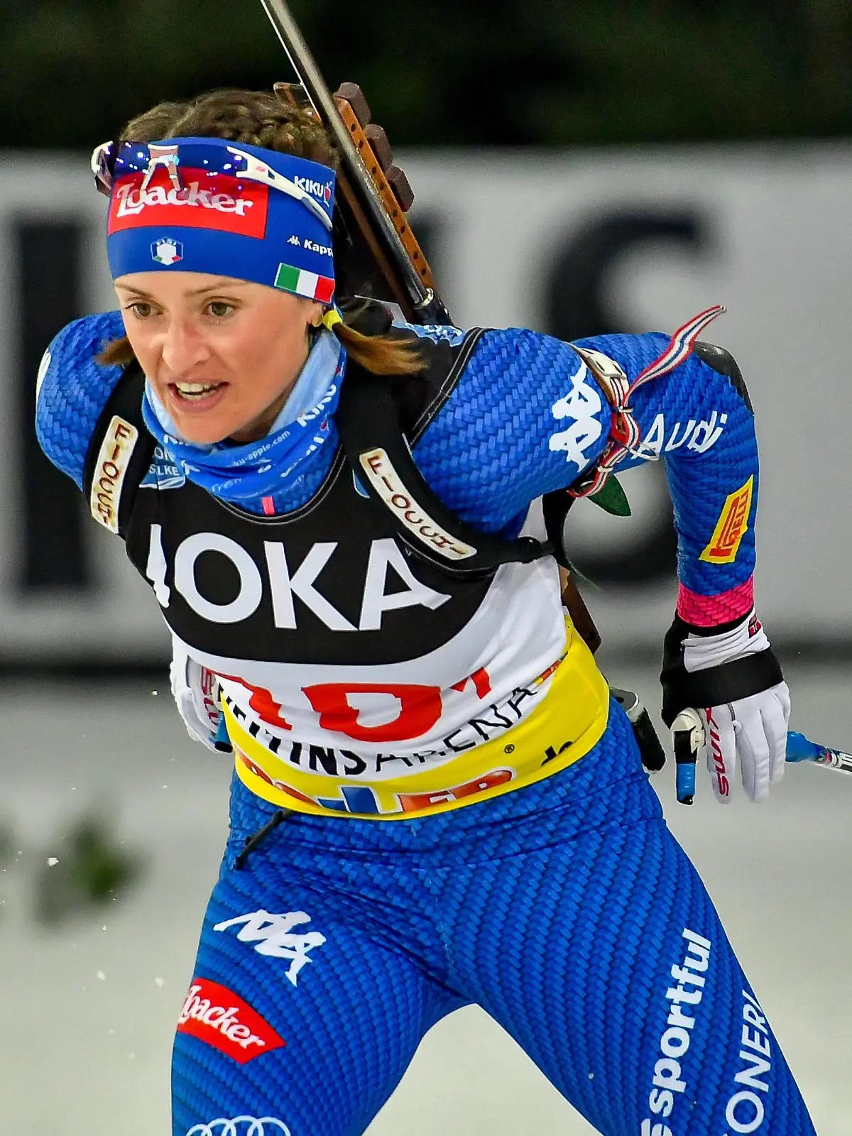 GER, JOKA Biathlon-WTC auf Schalke / 28.12.2017, Veltins-Arena, Gelsenkirchen, GER, JOKA Biathlon-WTC auf Schalke, im Bild Karin Oberhofer (Italia) *** GER JOKA biathlon WTC on Schalke 28 12 2017 Veltins arena Gelsenkirchen GER JOKA biathlon WTC on Schalke in the Karin Oberhofer Italia picture nordphotox/xMauelshagen nph00321  