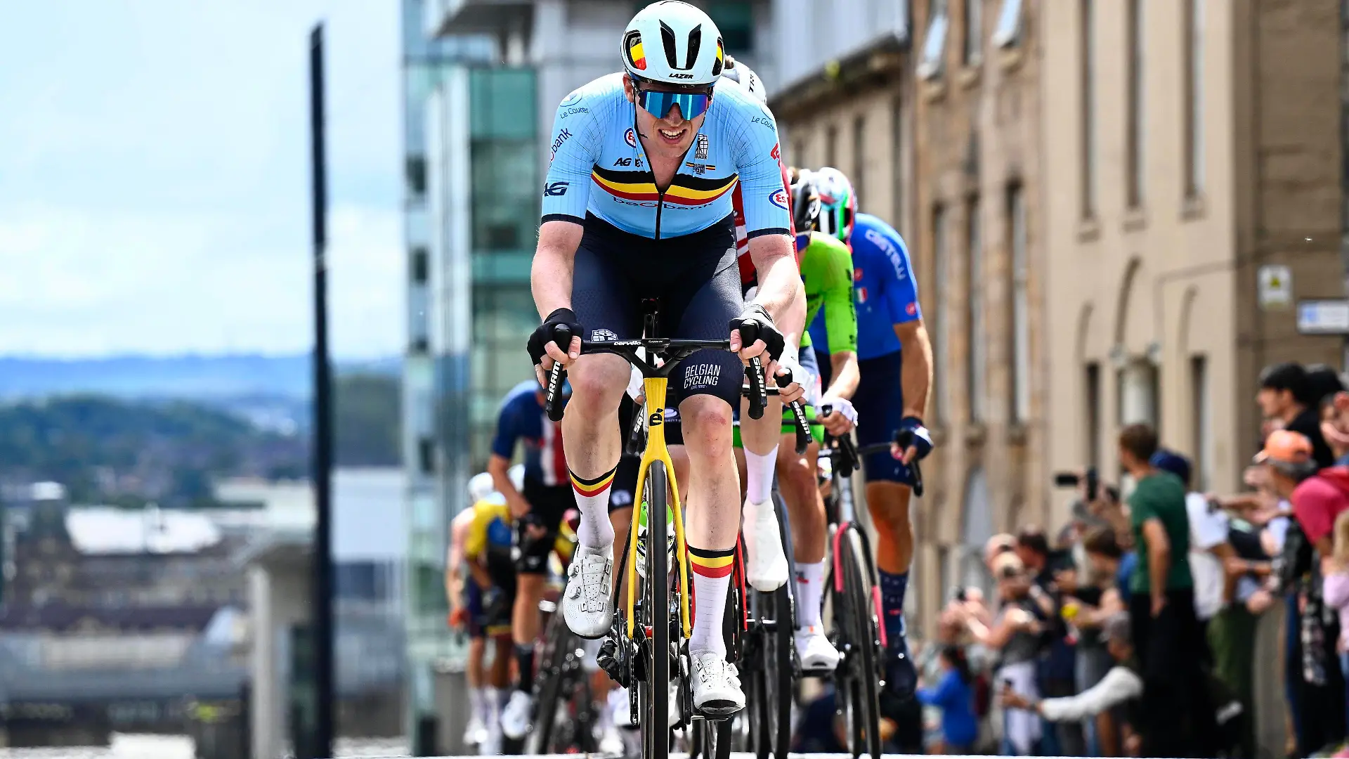 2023 UCI World Championships Cycling Glasgow - 6/08/2023 GLASGOW, UNITED KINGDOM - AUGUST 06 : Van Hooydonck Nathan Bel during the men elite road race during the 2023 UCI World Championships Cycling Glasgow on August 6, 2023 in Glasgow, United Kingdom, 06/08/2023 Glasgow United Kingdom PUBLICATIONxNOTxINxFRAxBEL Copyright: xGvgx