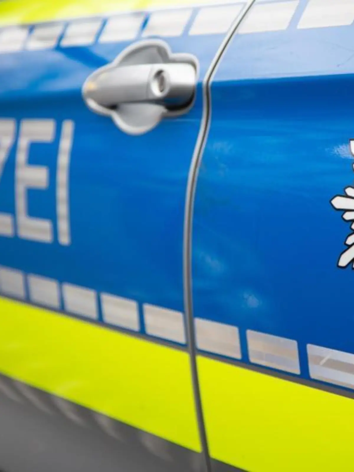 Emblem der Polizei in NRW an einem Polizeiauto