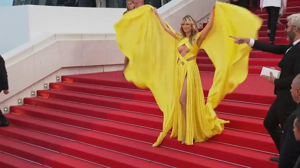 Heidi Klums Nippelblitzer in Cannes War das Hans oder Franz?