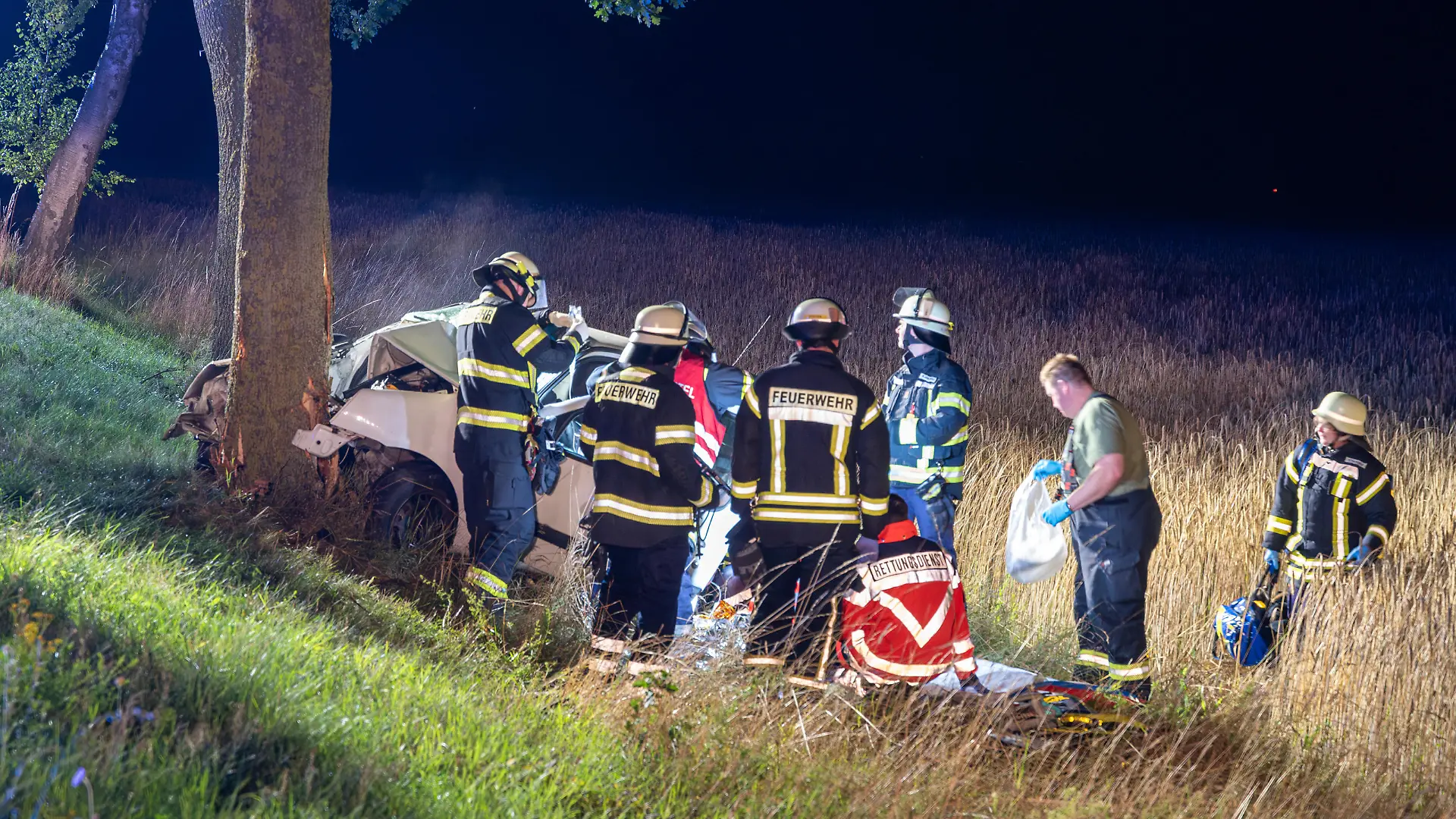 Gegen drei Uhr in der Nacht schleuderte der Wagen aus einer Rechtskurve gegen einen Baum.