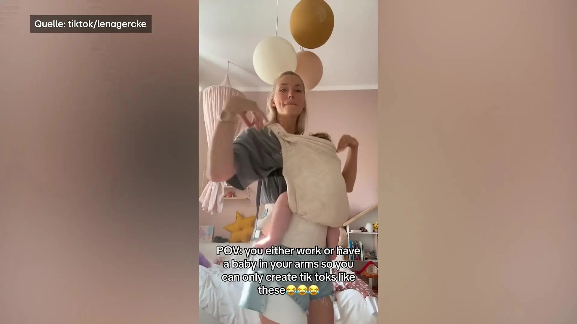 Model tanzt mit Tochter Lia - doch die hat anderes im Sinn Lena Gercke wird zu Shakira!