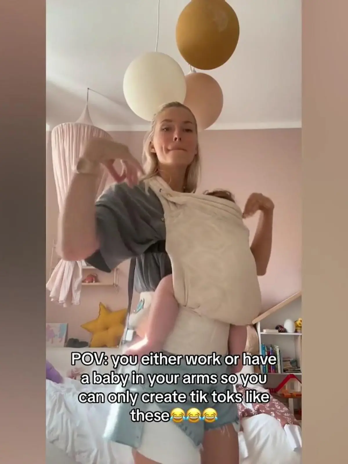 Bild zu: "Model tanzt mit Tochter Lia - doch die hat anderes im Sinn"
