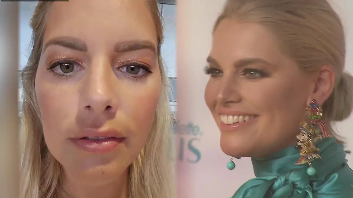 Angelina Kirsch macht Gesichtsworkout am Flughafen Immer am Üben!