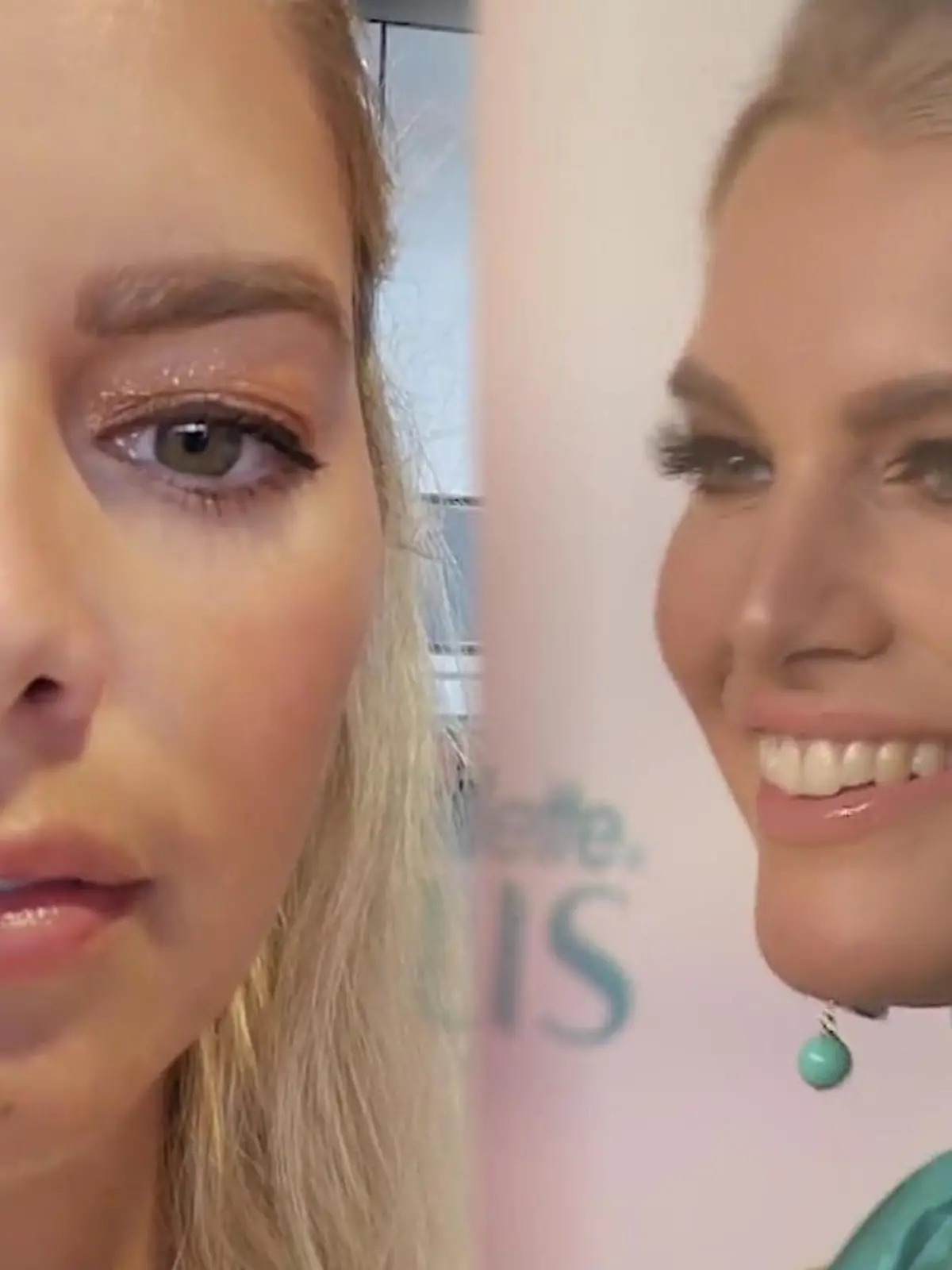 Bild zu: "Angelina Kirsch macht Gesichtsworkout am Flughafen"