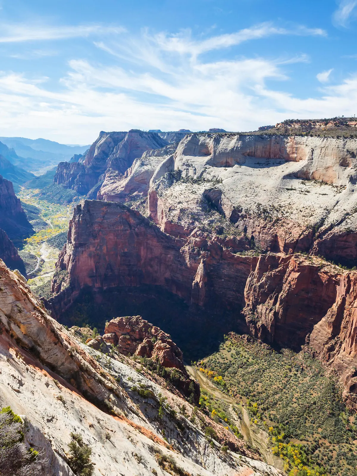 Zion National Park. Beautiful unspiring natural landscapes. Peak in Zion Park at sunset.