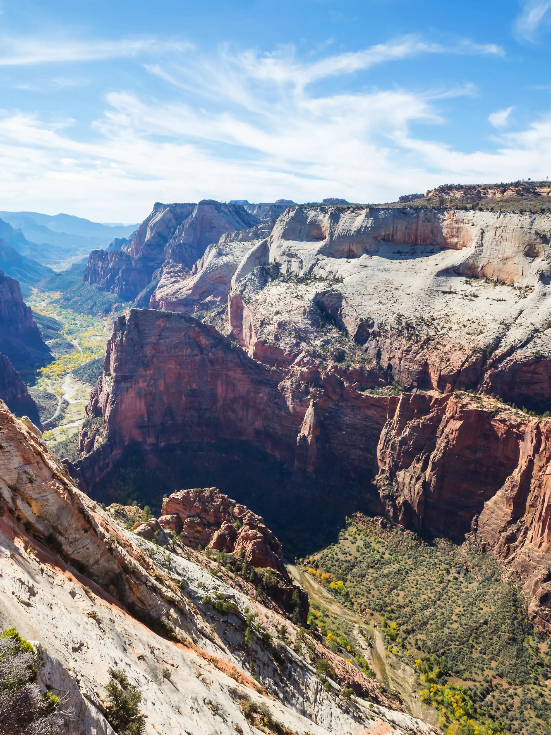 Zion National Park. Beautiful unspiring natural landscapes. Peak in Zion Park at sunset.
