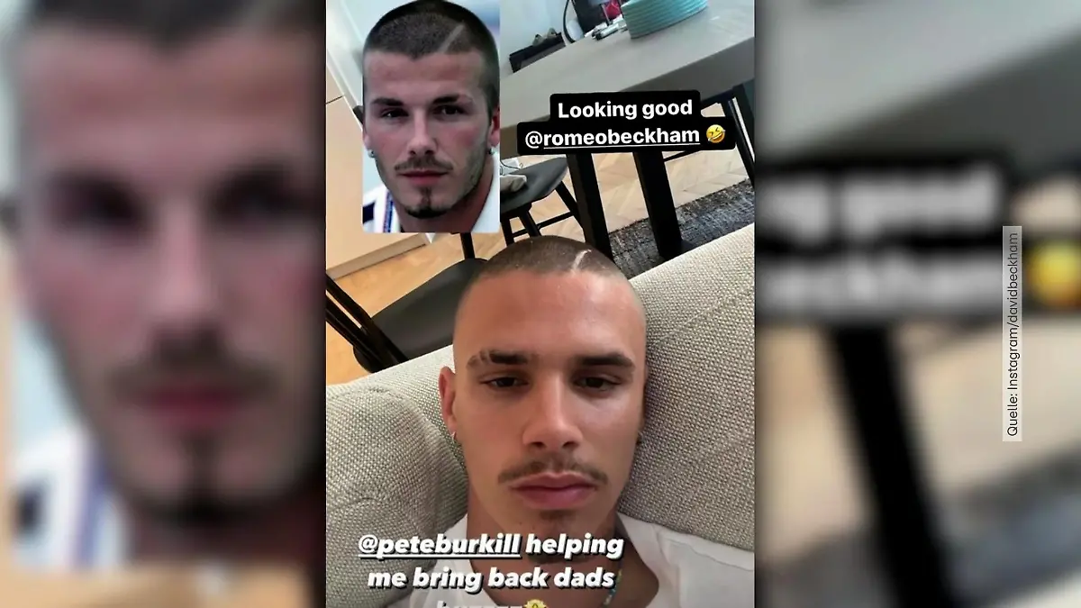 Romeo Beckham kopiert Papas Frisur - schon wieder Da ist noch Luft nach oben