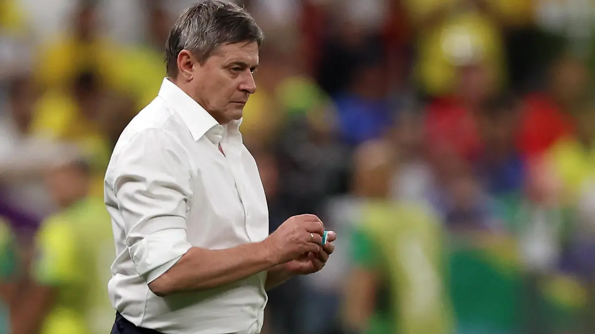 Soccer Football - FIFA World Cup Qatar 2022 - Group G - Brazil v Serbia - Lusail Stadium, Lusail, Qatar - November 24, 2022 Serbia coach Dragan Stojkovic REUTERS/Matthew Childs