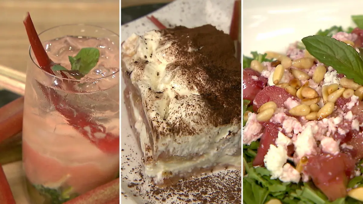 Rhabarber: Als Tiramisu, herzhaft im Salat oder als Mojito Drei tolle Variationen