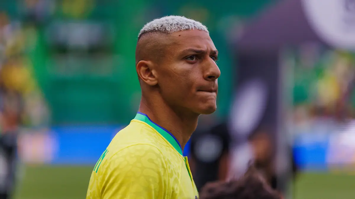 Richarlison before friendly game between national football teams of Brazil and Senegal at Estadio Jose Alvalade, Lisbon, Portugal. Maciej Rogowski Lisbon Estadio Jose Alvalade Portugal Copyright: xMaciejxRogowskix brazil-senegal-full-2023-friendly-064