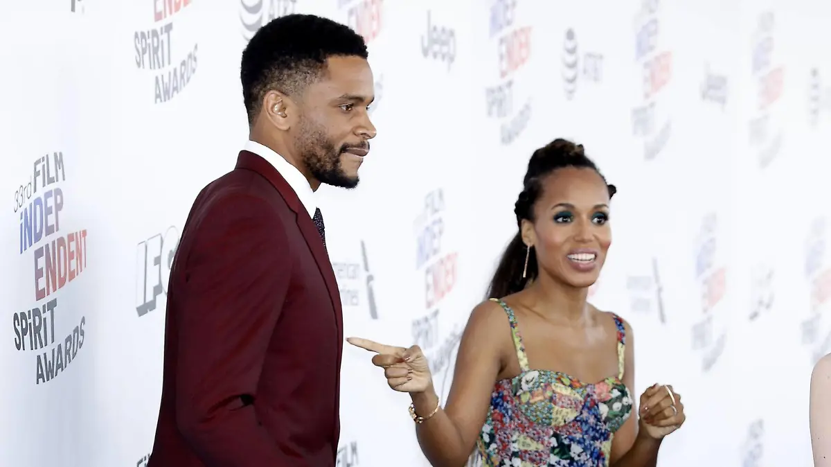 SANTA MONICA, CA - MARCH 03: Nnamdi Asomugha Kerry Washington photographed at the 2018 Film Independent Spirit Awards on March 3, 2018 in Santa Monica, California. (Photo by John Rasimus) *** SANTA MONICA CA MARCH 03 Nnamdi Asomugha Kerry Washington photographed at the 2018 Film Independent Spirit Awards on March 3,2018 in Santa Monica California Photo by John Rasimus Foto:xD.xBedrosianx/xFuturexImage  