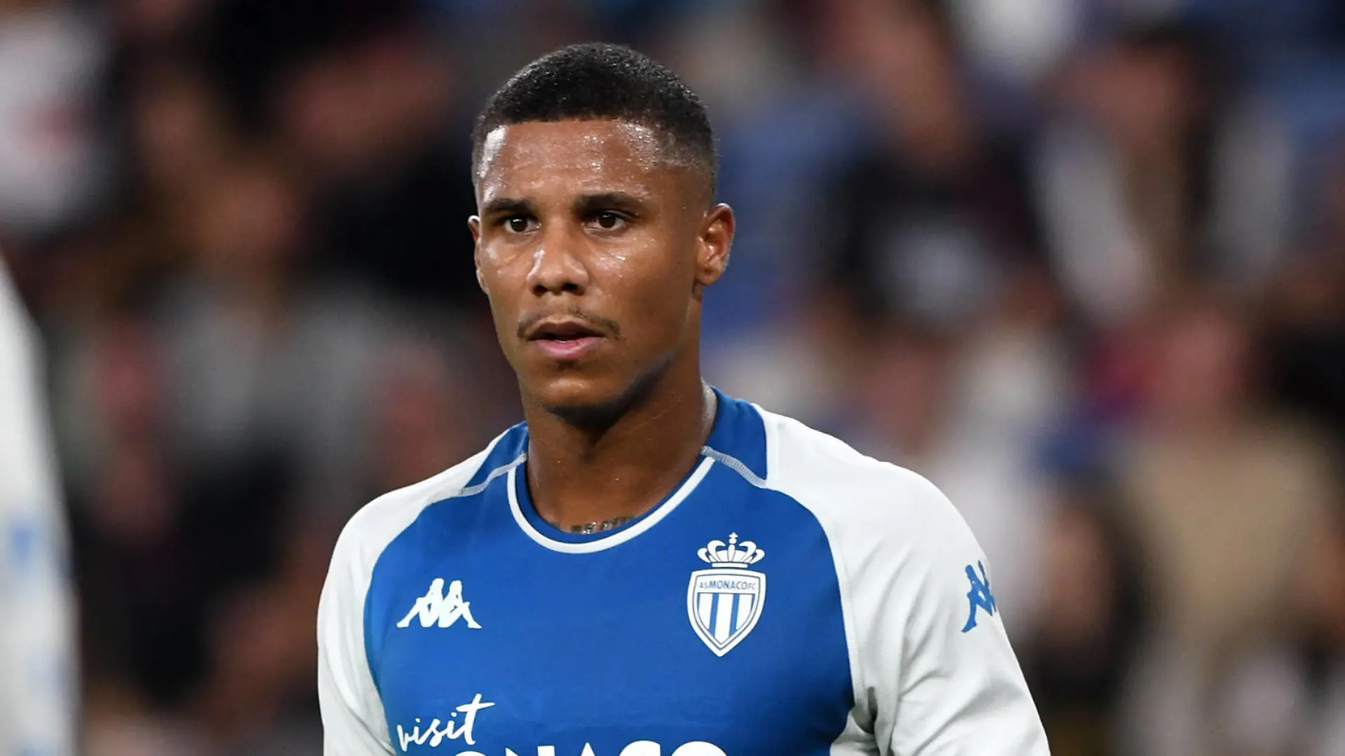 ISMAIL JAKOBS, 2023-24, amichevole, friendly match, GENOA-MONACO 1-0, azione, action single shot 2023-24 amichevole GENOA-MONACO 1-0