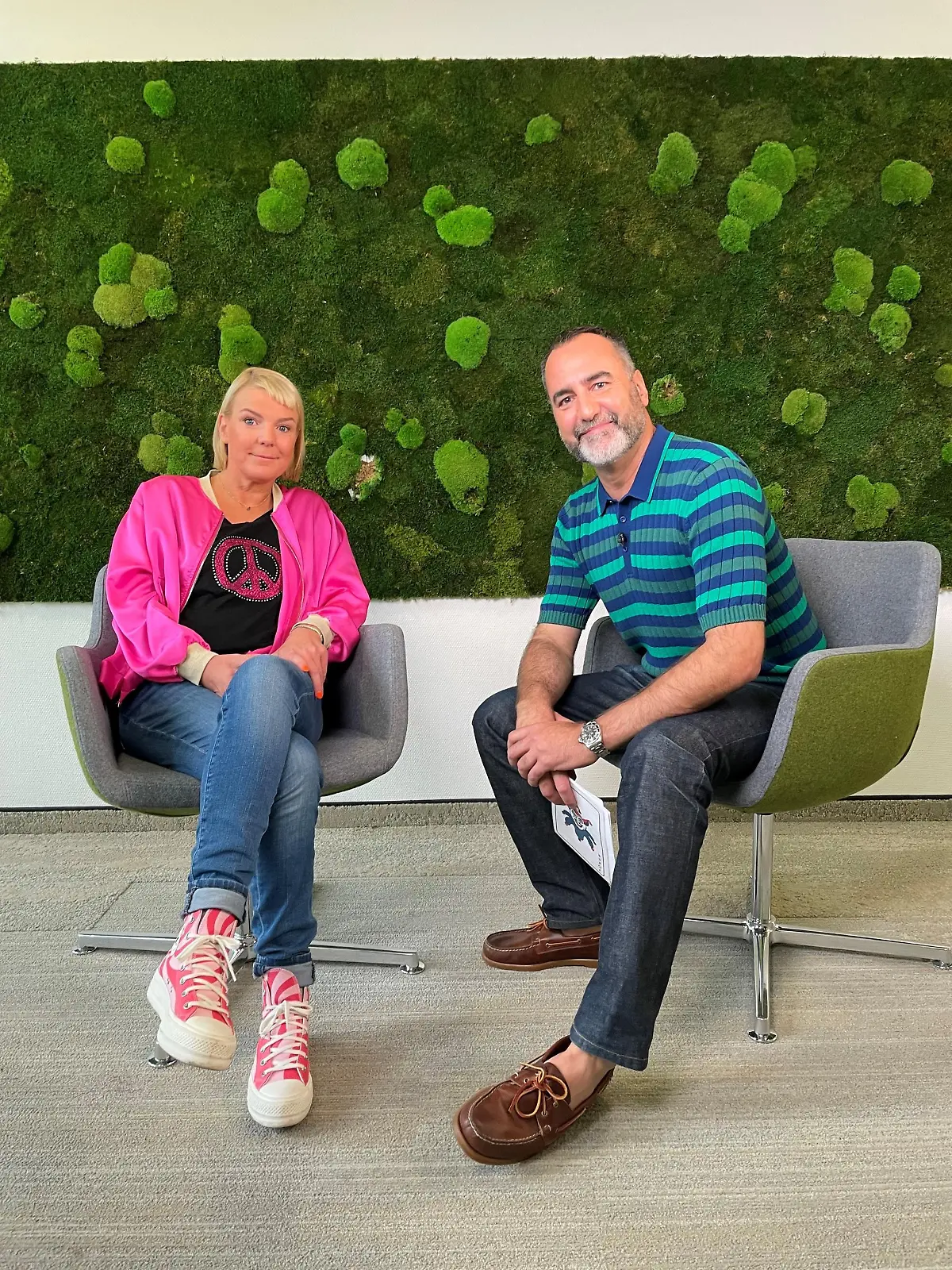 Mirja Boes und RTL-Moderator David Modjarad