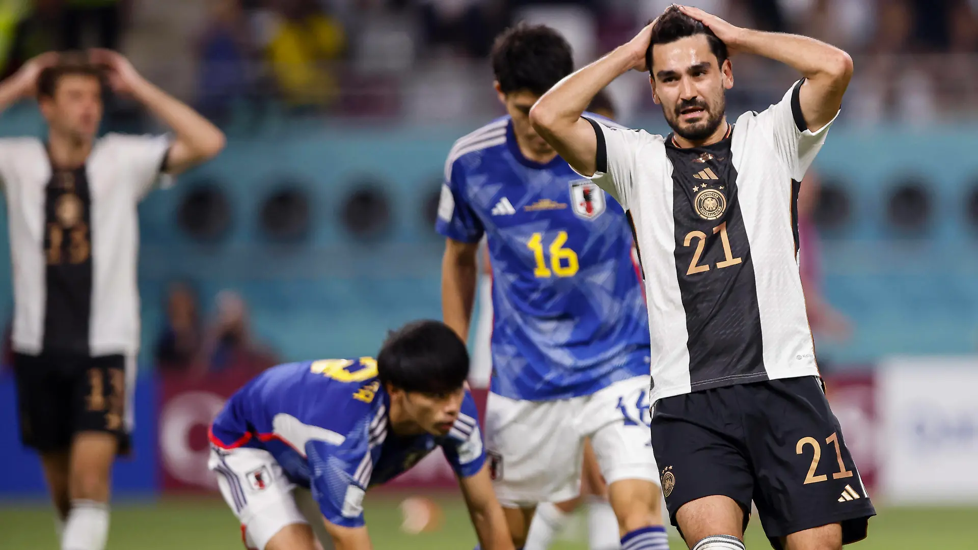 germany vs japan DOHA, CA - 23.11.2022: GERMANY VS JAPAN - GUENDOGAN Ilkay of Germany during a match between Germany and Japan, valid for the first round of the group stage of the World Cup, held at Khalifa International Stadium in Doha, Qatar. Photo: Marcelo Machado de Melo/Fotoarena x2297676x PUBLICATIONxNOTxINxBRA MarceloxMachadoxdexMelo
