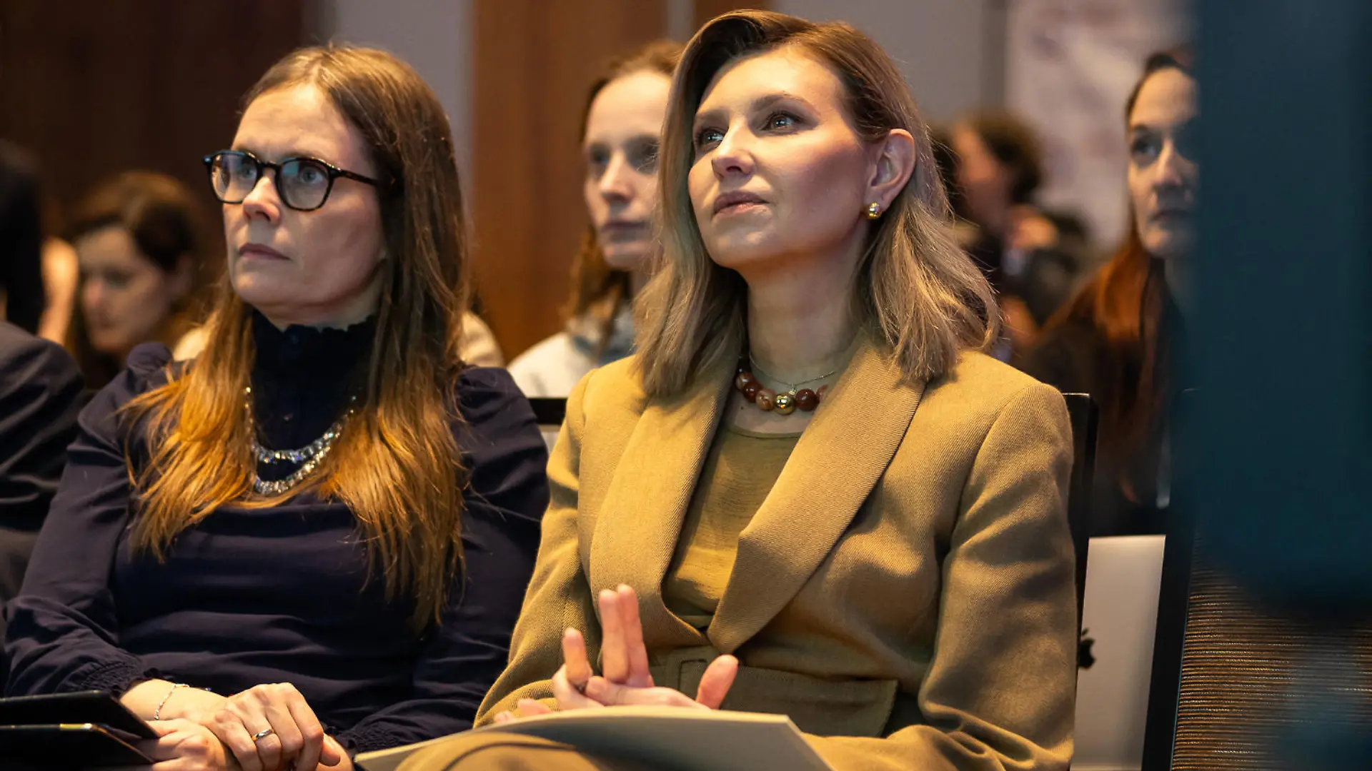 La Première Dame ukrainienne Olena Zelenska en marge de 78ème session de l'Assemblée générale des Nations Unies: la solidarité reste le seul remède contre la barbarie et l'agression à New York City, New York, Etats-Un is, le 19 septembre 2023. © Ukraine Presidency via Bestimage Olena Zelenska took part in a high-level event on the sidelines of the 78th session of the UN General Assembly, "International Equal Pay Day 2023: Standing up for Equal Pay - Celebrating Achievements and Understanding Challenges", where she spoke about the situation with pay for Ukrainian women. / action press