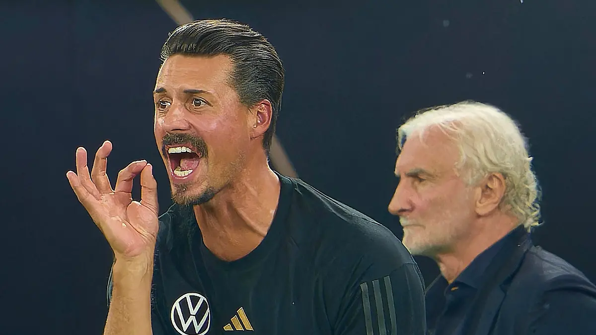 Sandro Wagner, Assistent coach DFB, Rudi Völler, Voeller (DFB interims coach and DFB Sportdirektor), 
in the friendly match
GERMANY - FRANCE 2-1
DEUTSCHLAND - FRANKREICH 2-1
Preparation for European Championships 2024 in Germany,Season 2023/2024, on Sept 12, 2023 in Dortmund, Germany. 
Photographer: Peter Schatz / action press