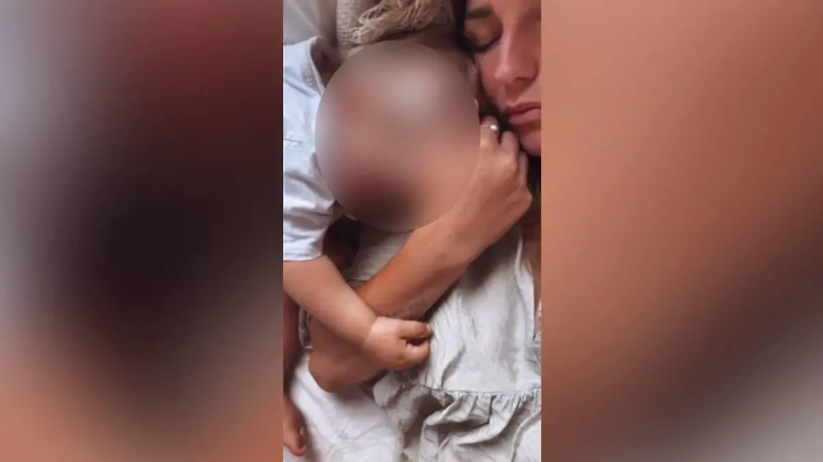 Kerstin Posch mit Baby