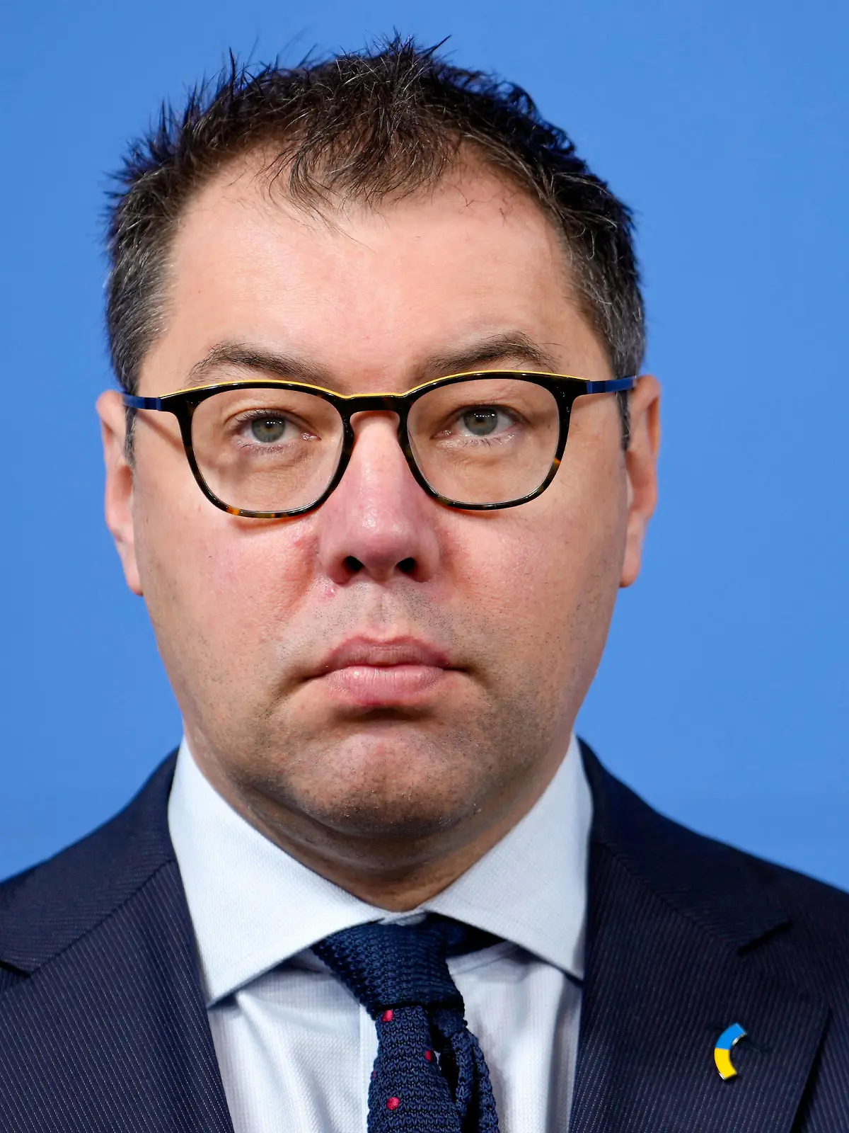  Ministerpraesident von NRW empfaengt den neuen Botschafter der Ukraine Aktuell, 15.11.2022, Duesseldorf, Oleksii Makeiev der neuen Botschafter der Ukraine im Portrait beim Pressestatement zu seinem Antrittsbesuch in NRW und Besuch der Staatskanzlei Duesseldorf Duesseldorf Nordrhein-Westfalen Deutschland *** Prime Minister of NRW receives the new Ambassador of Ukraine Current, 15 11 2022, Duesseldorf, Oleksii Makeiev the new Ambassador of Ukraine in portrait at the press statement on his inaugural visit to NRW and visit to the State Chancellery Duesseldorf Duesseldorf North Rhine Westphalia Germany