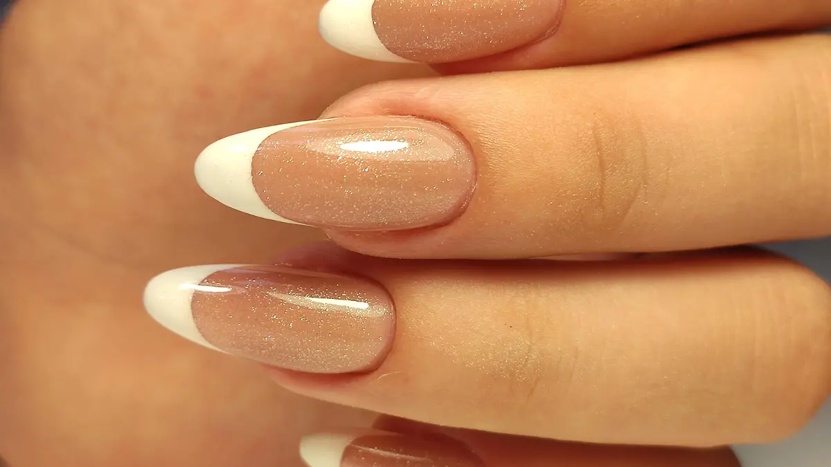 beautiful manicure of nails on the background of a fashionable