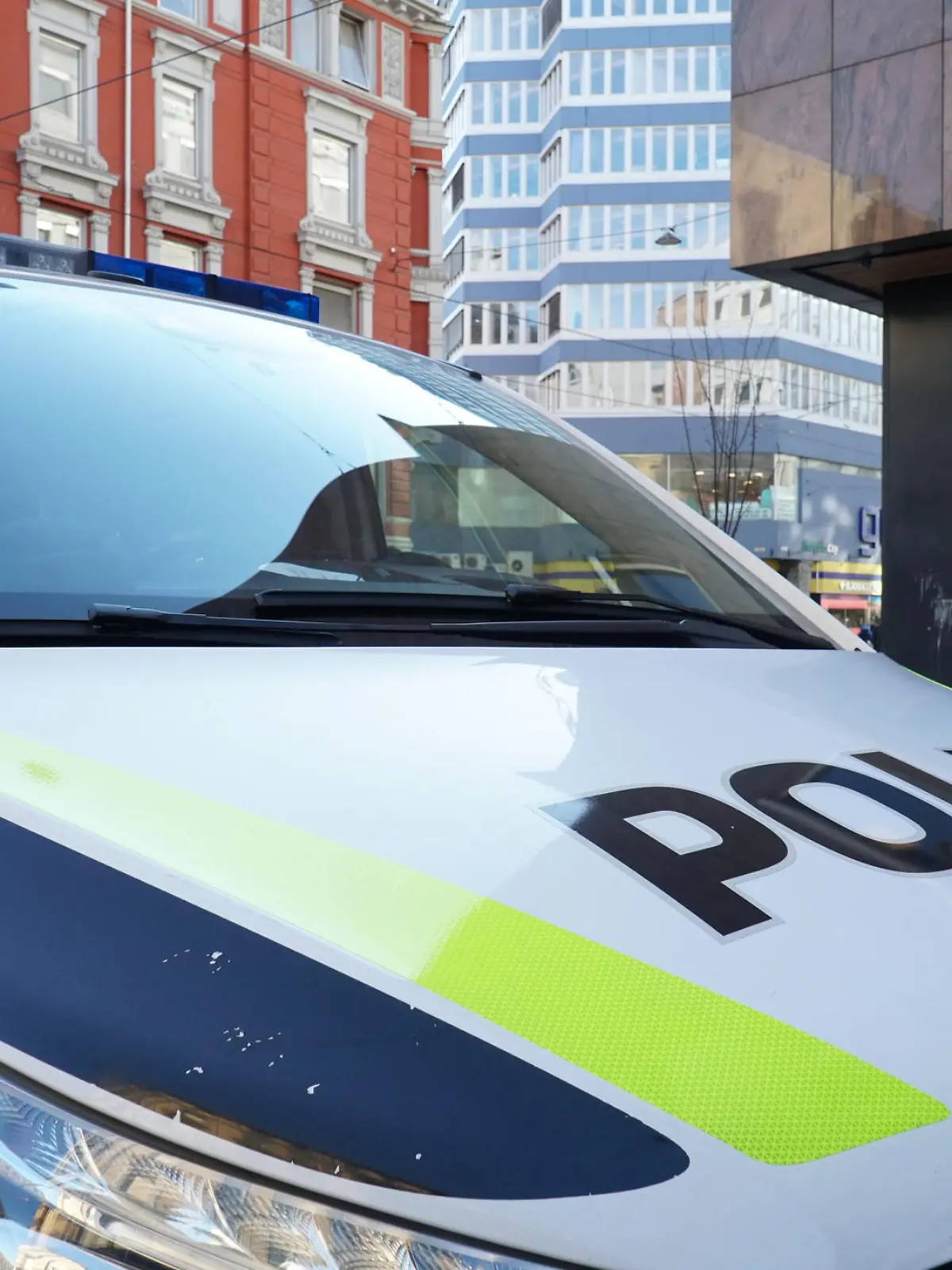 Norwegian Police car on the streets of Oslo