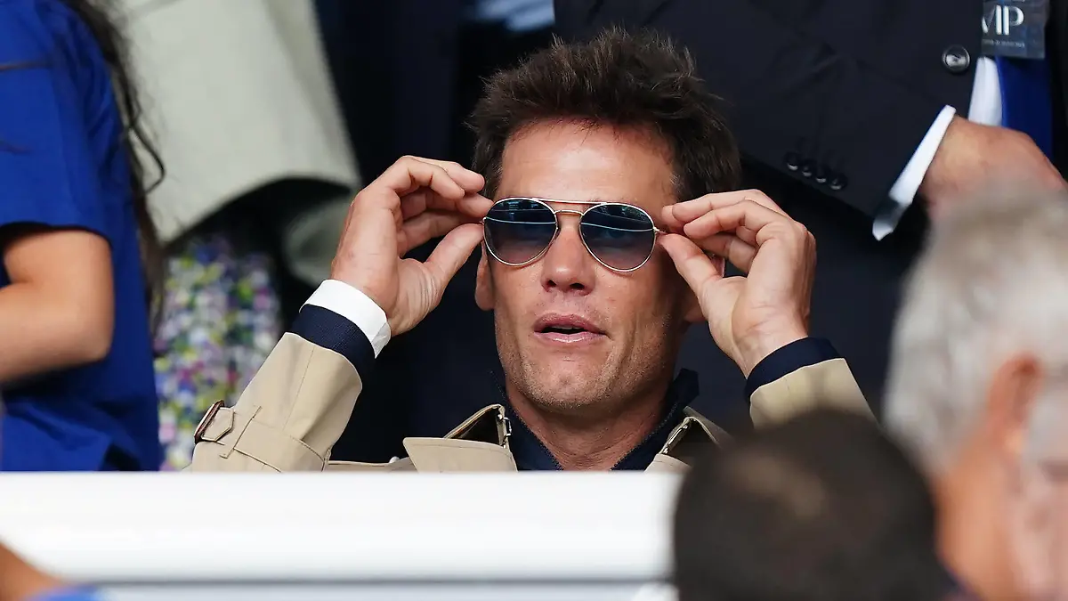 Birmingham City v Leeds United - Sky Bet Championship - St. Andrew s Birmingham City co-owner Tom Brady in the stands before the Sky Bet Championship match at St. Andrew s, Birmingham. Picture date: Saturday August 12, 2023. EDITORIAL USE ONLY No use with unauthorised audio, video, data, fixture lists, club/league logos or live services. Online in-match use limited to 120 images, no video emulation. No use in betting, games or single club/league/player publications. PUBLICATIONxNOTxINxUKxIRL Copyright: xMikexEgertonx 73307361