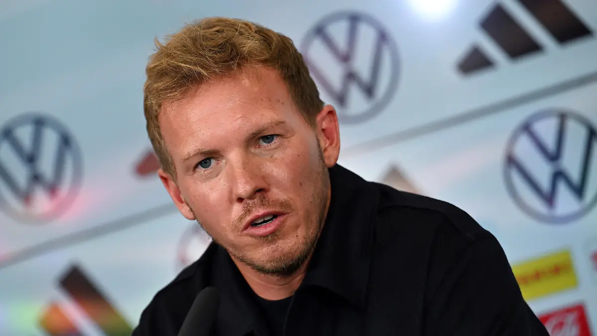 22.09.2023, xjhx, Fussball DFB, DFB Pressekonferenz emspor, v.l. Trainer Julian Nagelsmann Deutsche Fussball Nationalmannschaft DFB DFL/DFB REGULATIONS PROHIBIT ANY USE OF PHOTOGRAPHS as IMAGE SEQUENCES and/or QUASI-VIDEO Frankfurt am Main *** 22 09 2023, xjhx, football DFB, DFB press conference emspor, v l coach Julian Nagelsmann German national football team DFB DFL DFB REGULATES PROHIBIT ANY USE OF PHOTOGRAPHS as IMAGE SEQUENCES and or QUASI VIDEO Frankfurt am Main