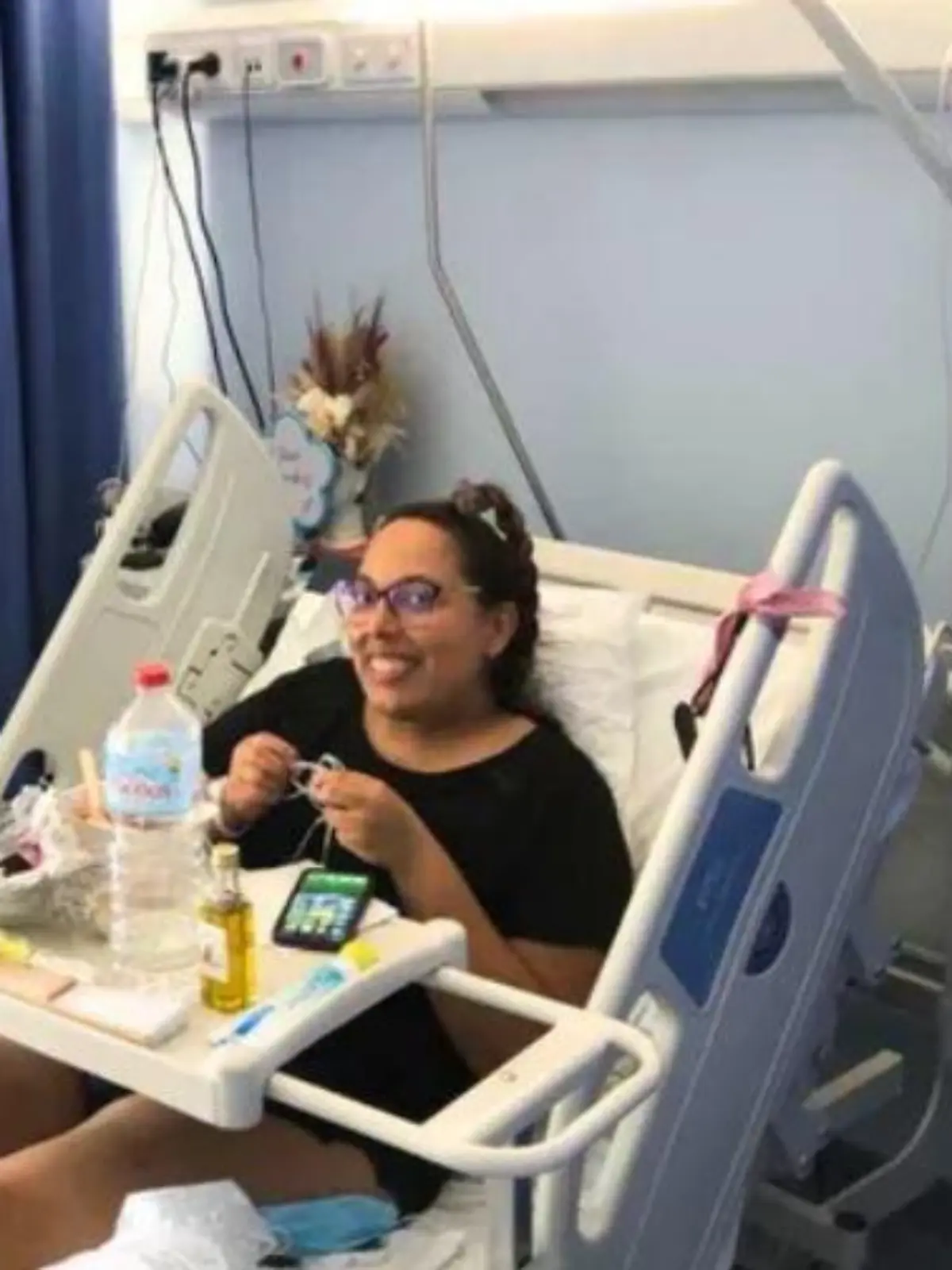 Sandra Gutierrez im Krankenbett