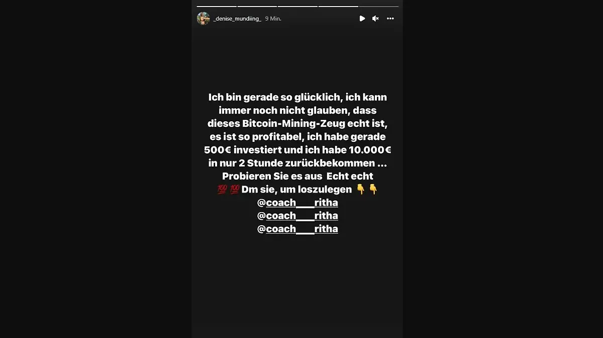 Denise Mundings Instagram-Account wurde gehackt.