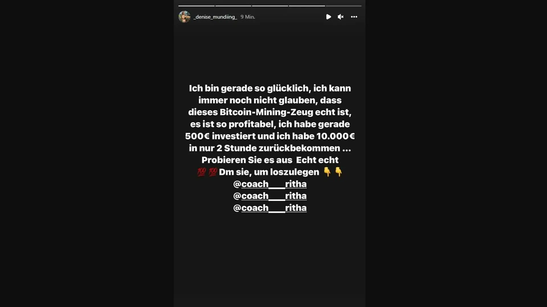 Denise Mundings Instagram-Account wurde gehackt.