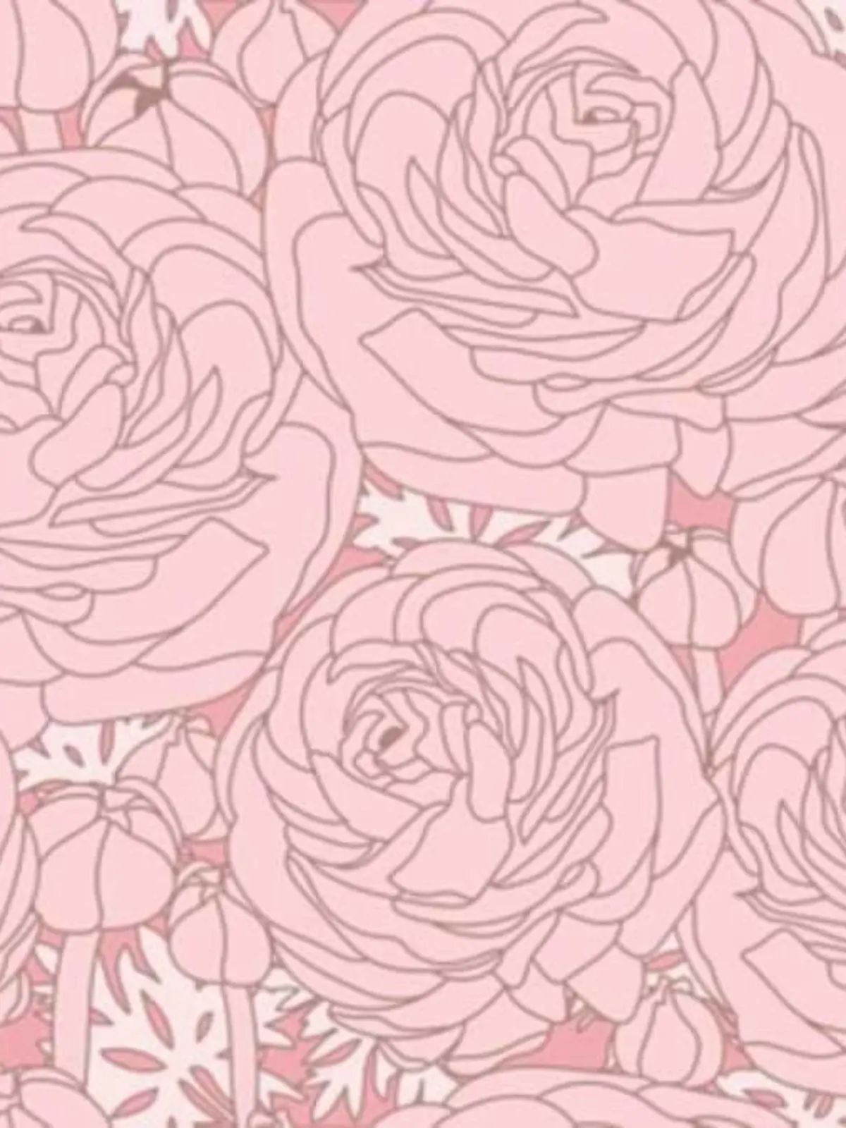 Suchbild mit mehreren rosanen Blumen und einem versteckten Flamingo