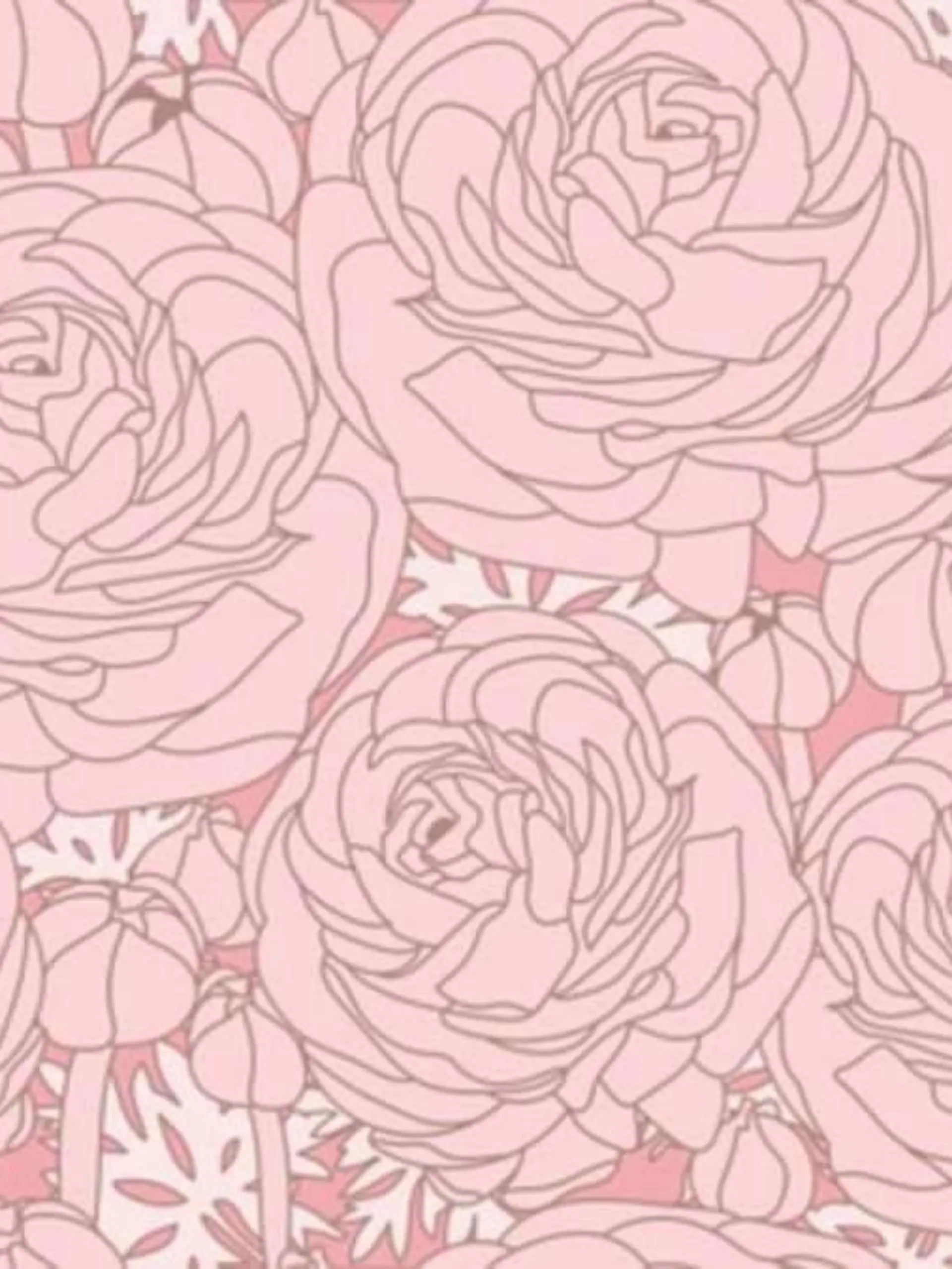 Suchbild mit mehreren rosanen Blumen und einem versteckten Flamingo