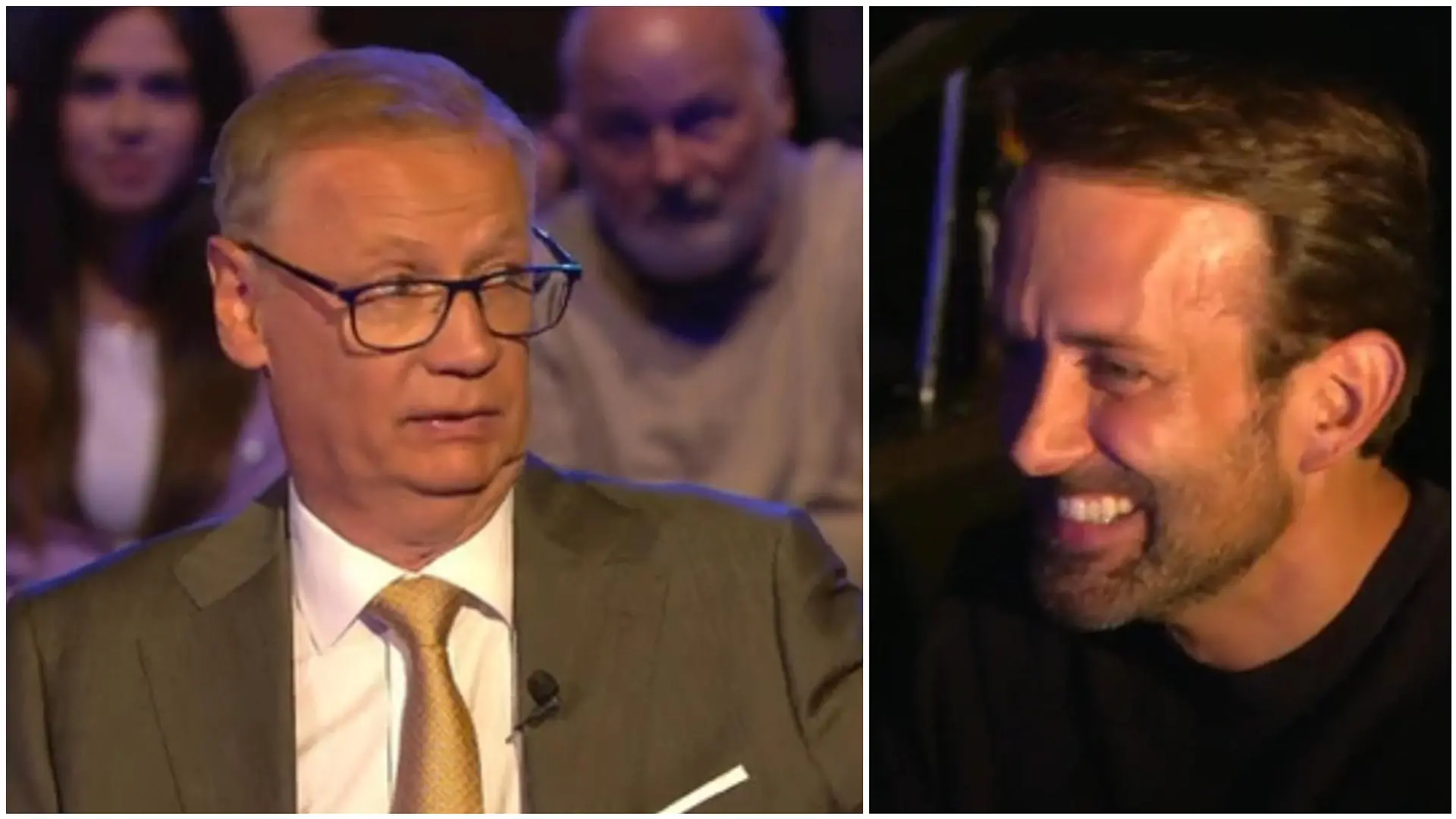 WWM-Moderator Günther Jauch erklärt, seinen Zuschauern was Warm-Upper René Travnicek eigentlich so macht.
