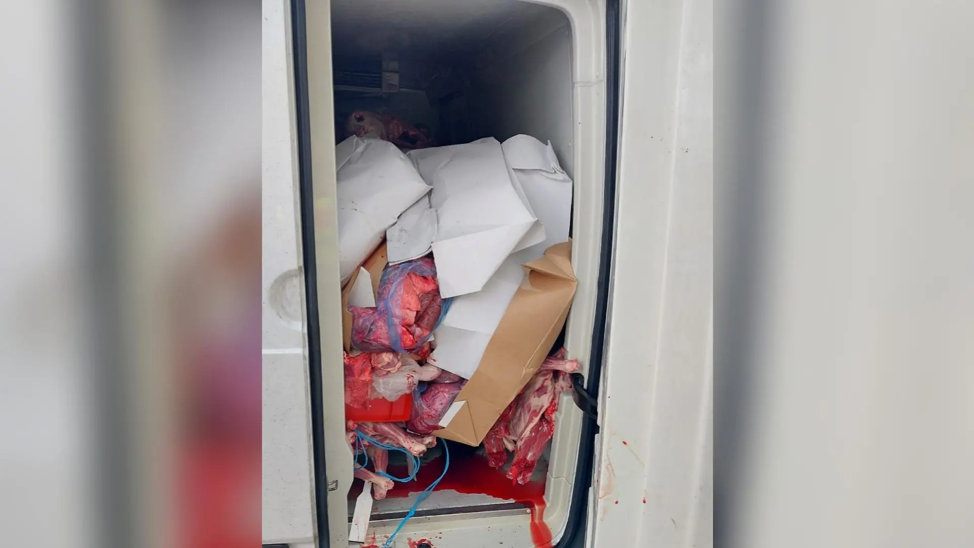 Ein Fleischtransporter kippt auf der A 24 bei Gudow um.