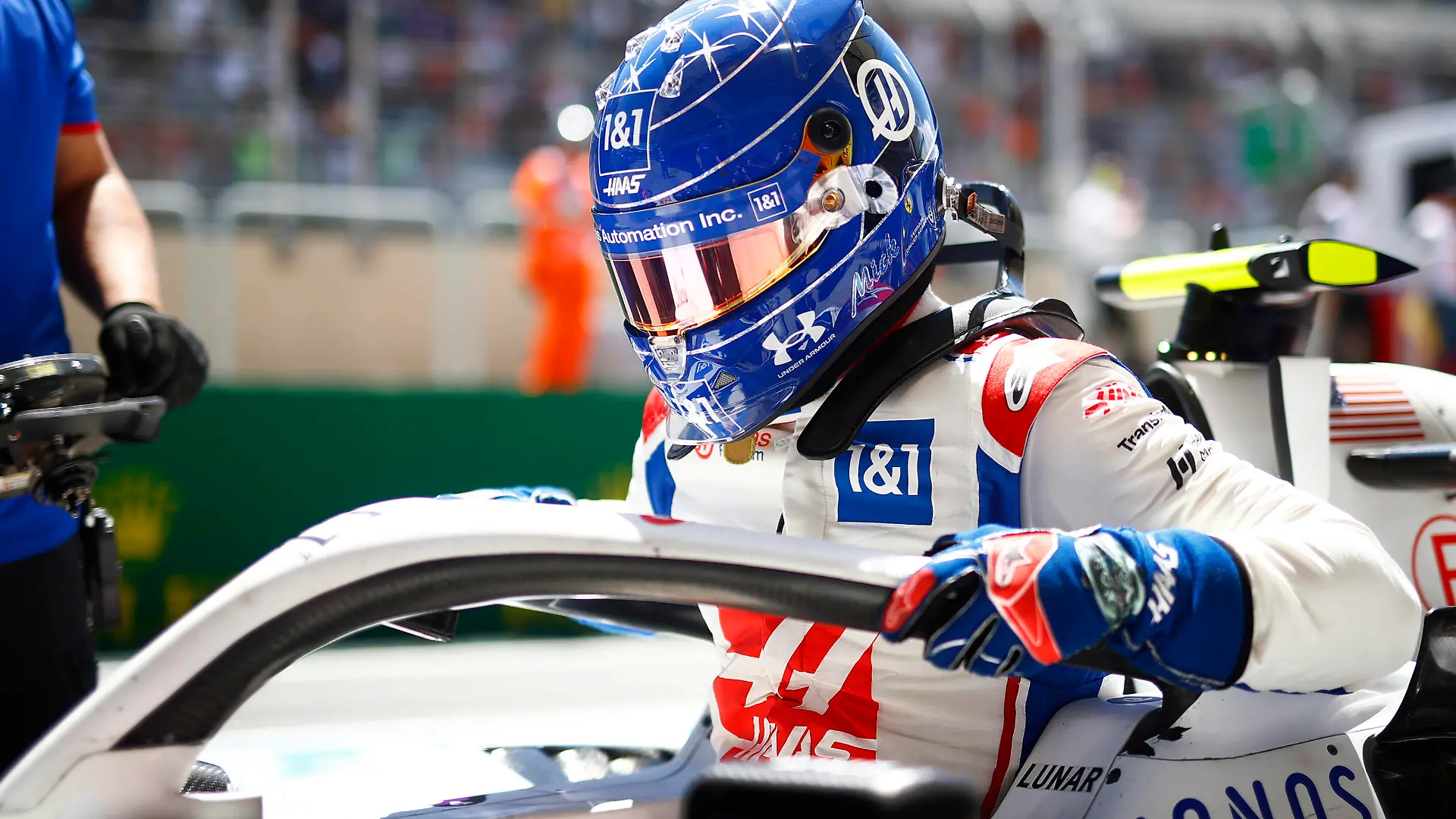 Formula 1 2022: Sao Paulo GP AUToDROMO JOS CARLOS PACE, BRAZIL - NOVEMBER 12: Mick Schumacher, Haas F1 Team during the Sao Paulo GP at Autodromo Jos Carlos Pace on Saturday November 12, 2022 in Sao Paulo, Brazil. Photo by Andy Hone / LAT Images Images PUBLICATIONxINxGERxSUIxAUTxHUNxONLY GP2221_133421_ONZ6212