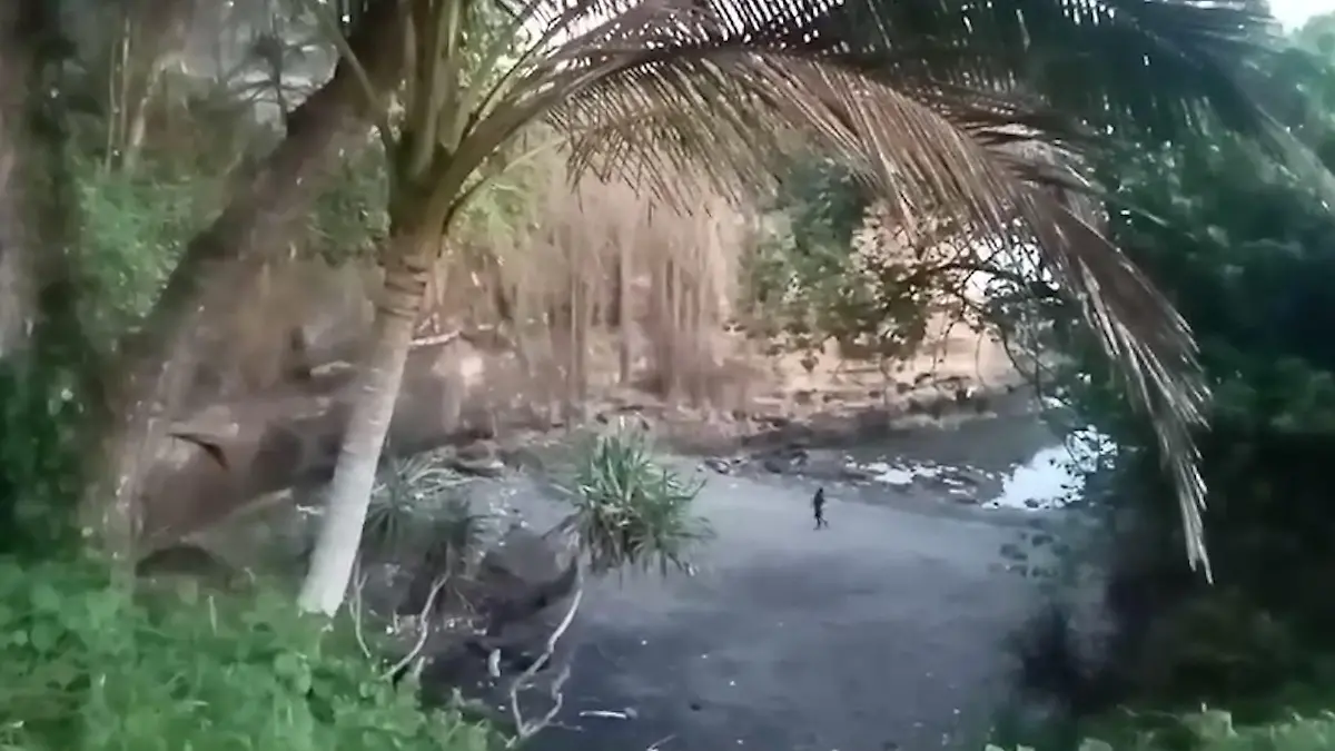 A German tourist fell to his death while filming the sunset from a beach cliff in Bali, Indonesia.
Maximilian Alexandei Tenzer, 22, climbed the coastal cliff with his girlfriend Selina Herbst, 21, at the idyllic Pura Luhur Srijong Beach in Tabanan on September 26.
PACKAGE: Video, pictures, text