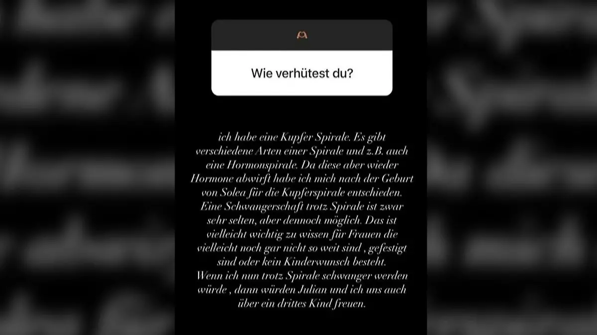 Screenshot aus Sarah Engels Instagram-Story.