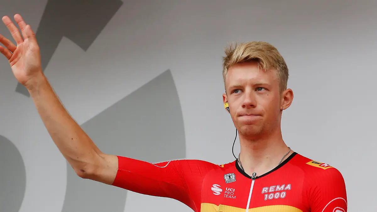 ROT // Jacob Hindsgaul (Daenemark / Uno-X Pro Cycling Team) - 2. Etappe Kassel - Winterberg - Deutschland Tour 2023 - Deutschland-Tour - Deutschlandtour -
