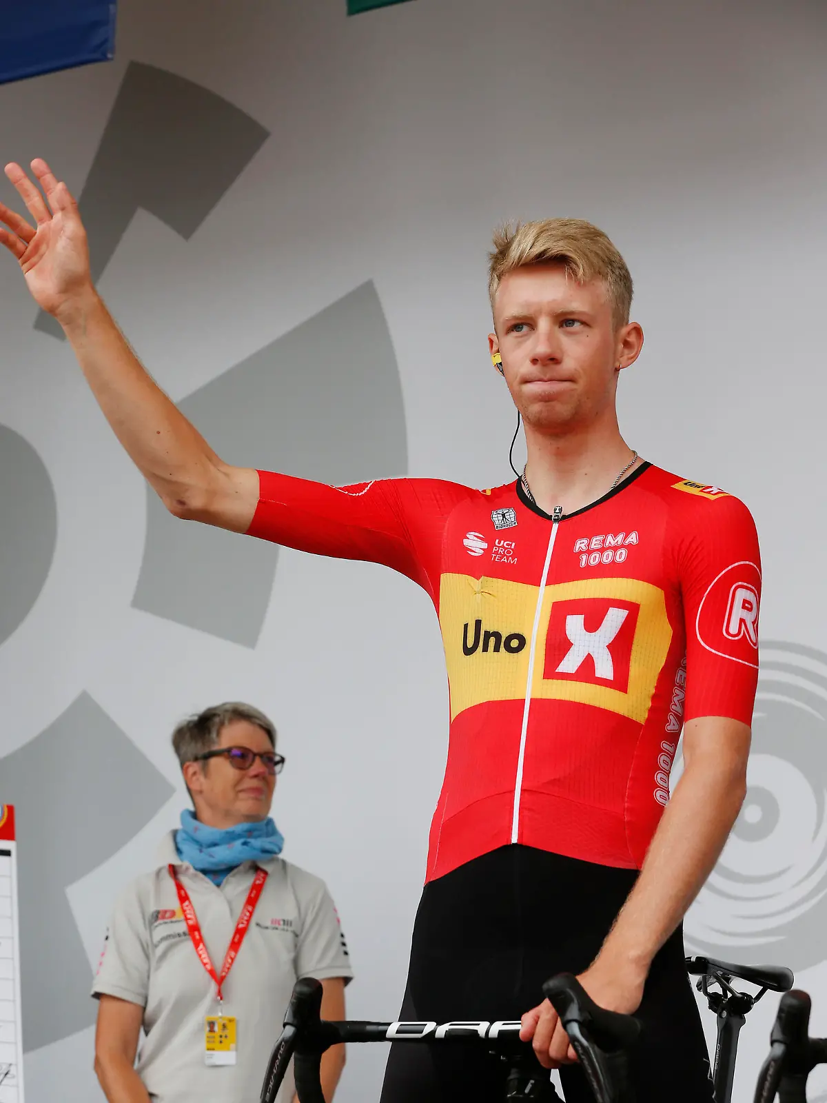ROT  //   Jacob Hindsgaul (Daenemark / Uno-X Pro Cycling Team) - 2. Etappe Kassel - Winterberg - Deutschland Tour 2023 - Deutschland-Tour - Deutschlandtour -