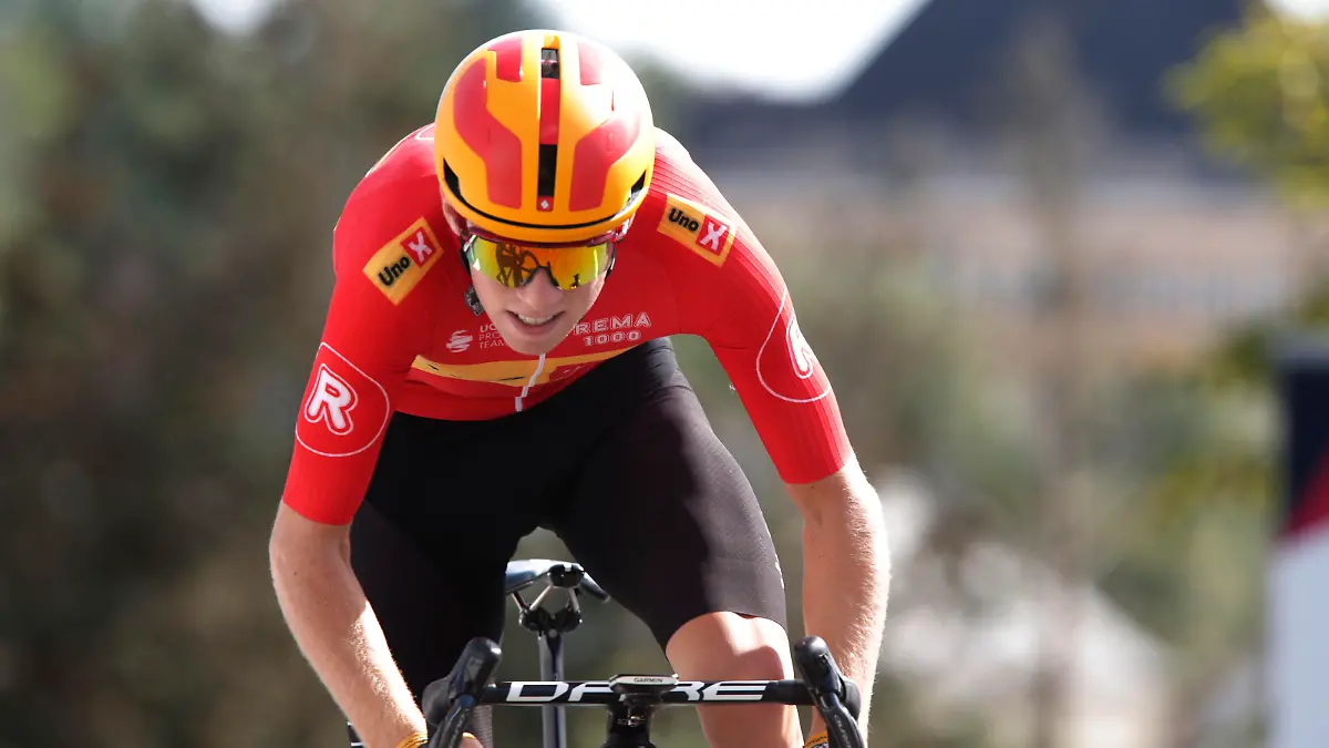 ROT // Jacob Hindsgaul (Daenemark / Uno-X Pro Cycling Team) - Prolog in St. Wendel - Deutschland Tour 2023 - Deutschland-Tour - Deutschlandtour -