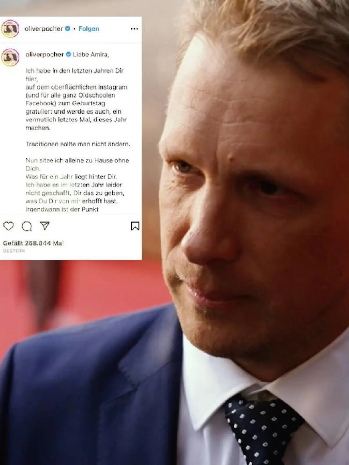 Wer schon mal Liebeskummer hatte, der weiß: das tut höllisch weh! Ein Gefühl, das gerade auch Comedian Oliver Pocher verspürt. Nach der Trennung von Noch-Ehefrau Amira zeigt sich der sonst so muntere Olli ganz verletzlich – und das ausgerechnet via Instagram. Doch sollte man seinen Liebeskummer wirklich in aller Öffentlichkeit ausleben? DAS sagt die Expertin.