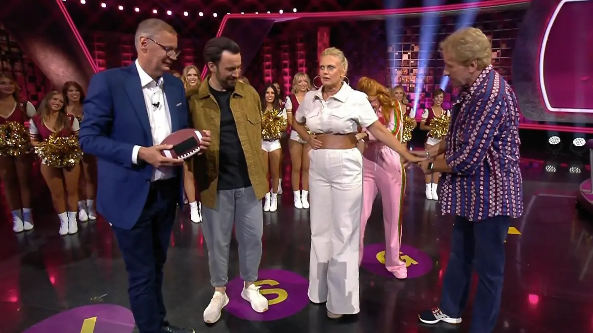 Günther Jauch, Barbara Schöneberger, Palina Rojinksi und Thomas Gottschalk