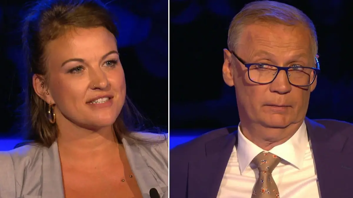 Ob „Wer wird Millionär?“-Kandidatin Sandra Maria Hanser wirklich vier Tage lang schweigen kann? Moderator Günther Jauch hat da so seine Zweifel.