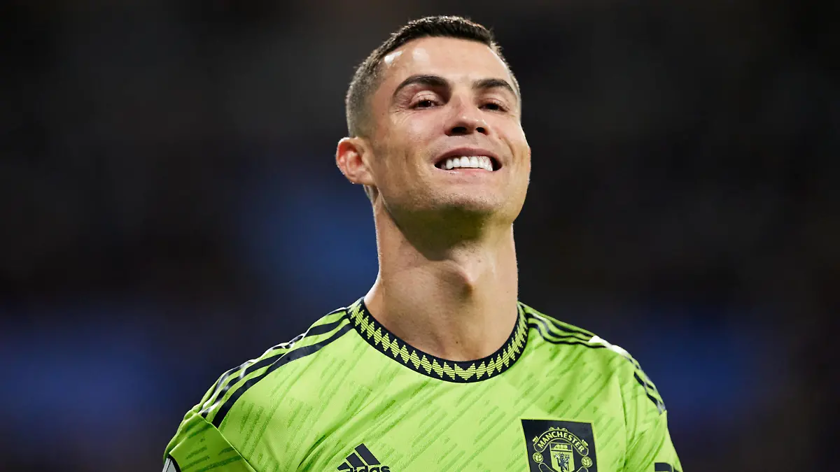 November 3, 2022, SAN SEBASTIAN, GUIPUZCOA, SPAIN: Cristiano Ronaldo of Manchester United, ManU reacts during the UEFA Europa League group E match between Real Sociedad and Manchester United at Reale Arena on November 3, 2022, in San Sebastian, Spain. SAN SEBASTIAN SPAIN - ZUMAa181 20221103_zaa_a181_012 Copyright: xRicardoxLarreinax