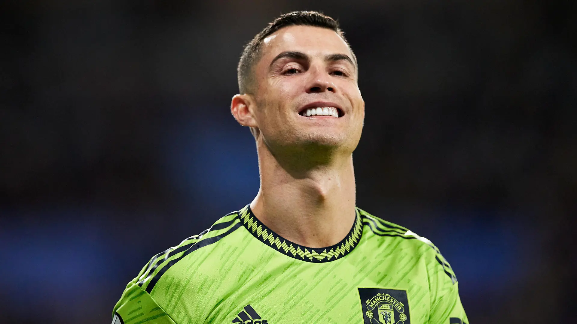  November 3, 2022, SAN SEBASTIAN, GUIPUZCOA, SPAIN: Cristiano Ronaldo of Manchester United, ManU reacts during the UEFA Europa League group E match between Real Sociedad and Manchester United at Reale Arena on November 3, 2022, in San Sebastian, Spain. SAN SEBASTIAN SPAIN - ZUMAa181 20221103_zaa_a181_012 Copyright: xRicardoxLarreinax