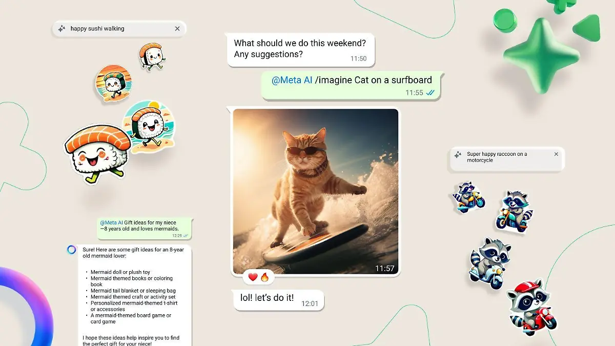WhatsApp: Neue Sticker und Bilder können generiert werden