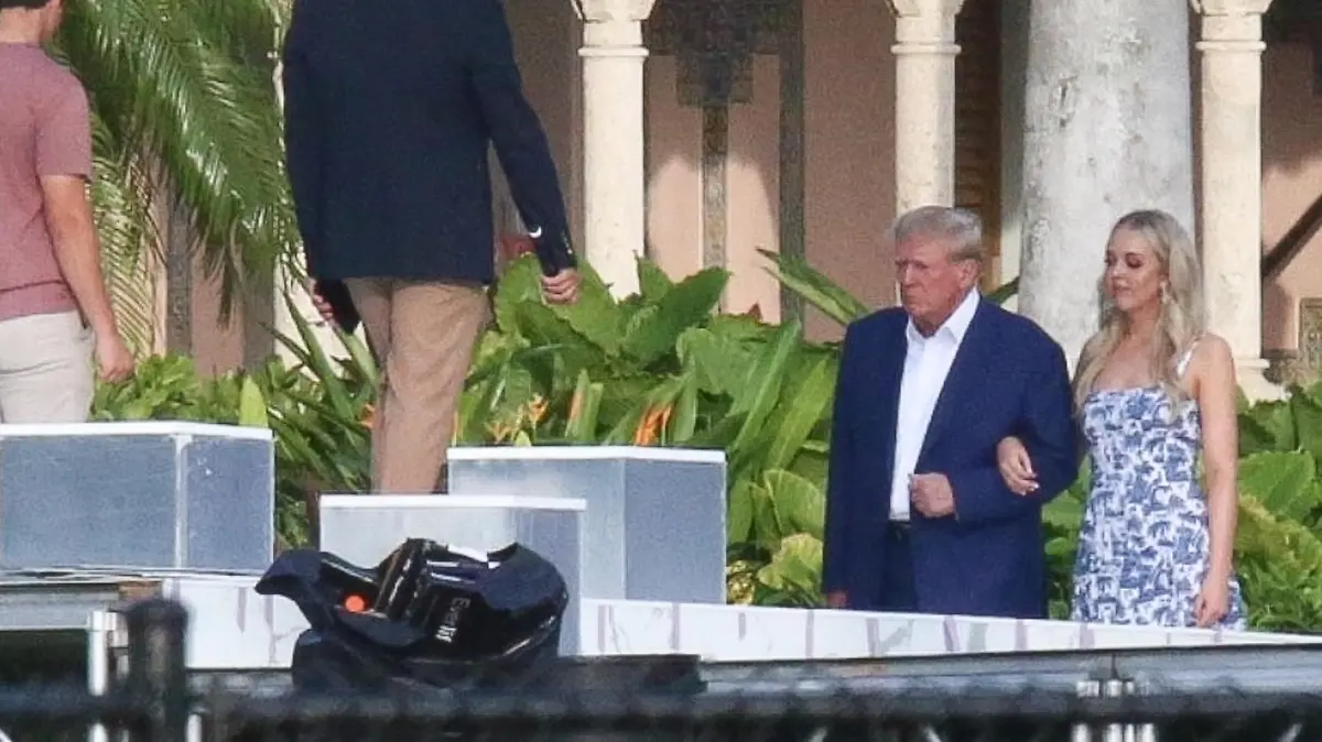Palm Beach, FL - Donald Trump is seen with his daughter Tiffany Trump and her soon-to-be husband Michael Boulos as they get ready for their big wedding party at Mar-a-Lago this weekend.
Pictured: Tiffany Trump, Michael Boulos, Donald Trump
BACKGRID USA 11 NOVEMBER 2022
*UK Clients - Pictures Containing Children
Please Pixelate Face Prior To Publication*