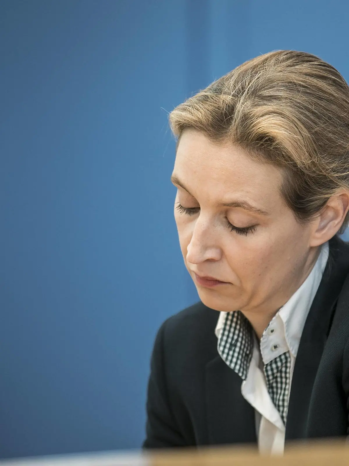 Alice Weidel, Spitzenkandidatin der AfD (Alternative fuer Deutschland), aufgenommen in der Bundespressekonferenz in Berlin, 15.05.2017. Berlin Deutschland PUBLICATIONxINxGERxSUIxAUTxONLY Copyright: xFlorianxGaertner/photothek.netx  